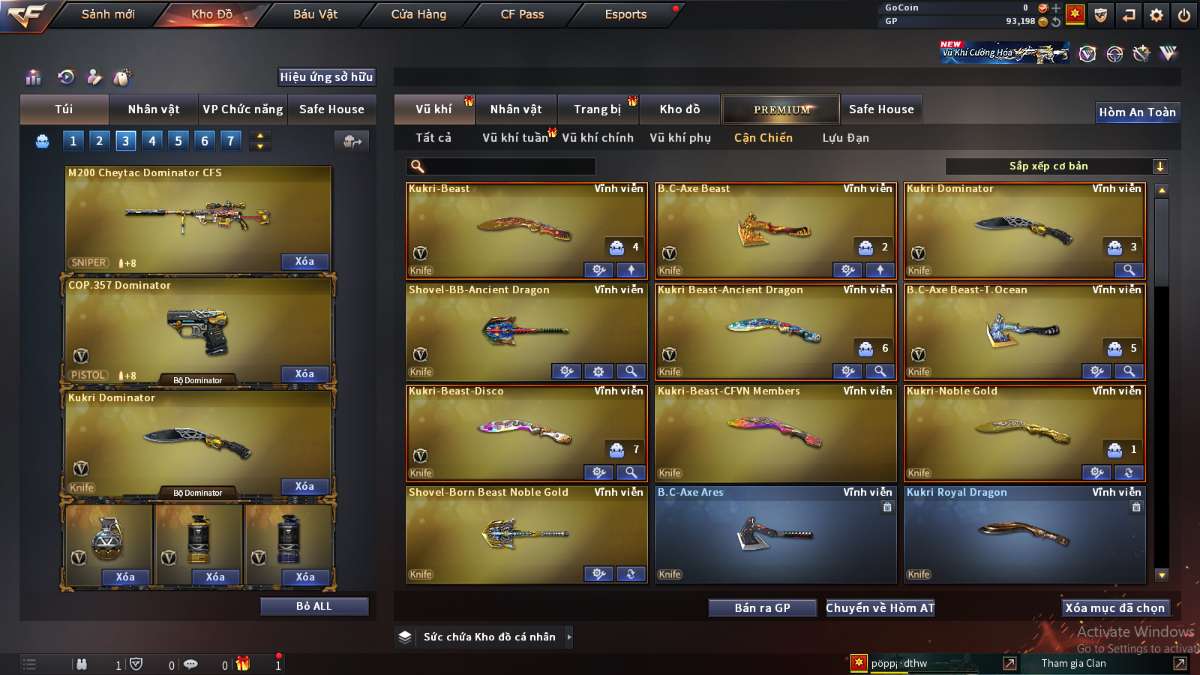 shop acc cf uy tin gia re